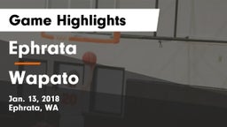 Ephrata  vs Wapato  Game Highlights - Jan. 13, 2018