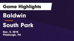Baldwin  vs South Park  Game Highlights - Dec. 8, 2018