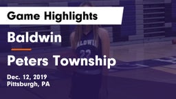 Baldwin  vs Peters Township  Game Highlights - Dec. 12, 2019