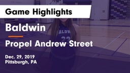 Baldwin  vs Propel Andrew Street  Game Highlights - Dec. 29, 2019