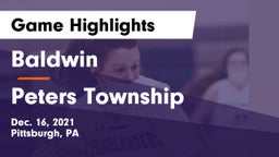 Baldwin  vs Peters Township  Game Highlights - Dec. 16, 2021