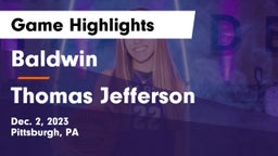 Baldwin  vs Thomas Jefferson  Game Highlights - Dec. 2, 2023