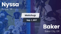 Matchup: Nyssa  vs. Baker  2017