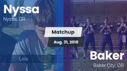 Matchup: Nyssa  vs. Baker  2018