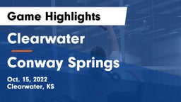 Clearwater  vs Conway Springs  Game Highlights - Oct. 15, 2022