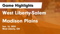 West Liberty-Salem  vs Madison Plains  Game Highlights - Jan. 16, 2024