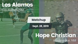 Matchup: Los Alamos High vs. Hope Christian  2019