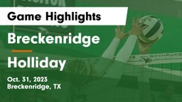 Breckenridge  vs Holliday  Game Highlights - Oct. 31, 2023