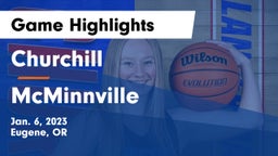 Churchill  vs McMinnville  Game Highlights - Jan. 6, 2023