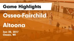 Osseo-Fairchild  vs Altoona  Game Highlights - Jan 20, 2017