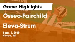 Osseo-Fairchild  vs Eleva-Strum Game Highlights - Sept. 5, 2019