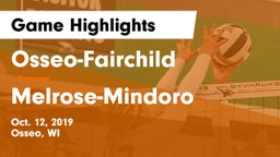 Osseo-Fairchild  vs Melrose-Mindoro  Game Highlights - Oct. 12, 2019