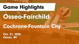 Osseo-Fairchild  vs Cochrane-Fountain City  Game Highlights - Oct. 31, 2020
