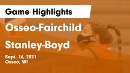 Osseo-Fairchild  vs Stanley-Boyd  Game Highlights - Sept. 16, 2021