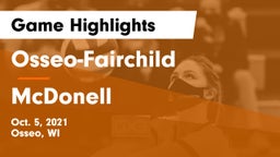 Osseo-Fairchild  vs McDonell Game Highlights - Oct. 5, 2021