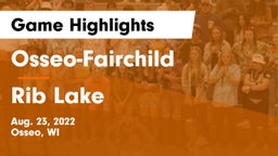 Osseo-Fairchild  vs Rib Lake  Game Highlights - Aug. 23, 2022