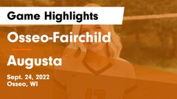 Osseo-Fairchild  vs Augusta Game Highlights - Sept. 24, 2022