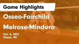 Osseo-Fairchild  vs Melrose-Mindoro  Game Highlights - Oct. 8, 2022