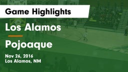 Los Alamos  vs Pojoaque  Game Highlights - Nov 26, 2016