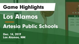 Los Alamos  vs Artesia Public Schools Game Highlights - Dec. 14, 2019