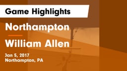 Northampton  vs William Allen  Game Highlights - Jan 5, 2017
