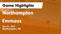 Northampton  vs Emmaus  Game Highlights - Jan 31, 2017