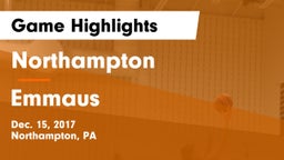 Northampton  vs Emmaus  Game Highlights - Dec. 15, 2017