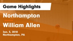 Northampton  vs William Allen  Game Highlights - Jan. 5, 2018