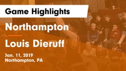 Northampton  vs Louis Dieruff Game Highlights - Jan. 11, 2019