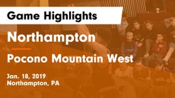 Northampton  vs Pocono Mountain West  Game Highlights - Jan. 18, 2019