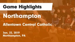 Northampton  vs Allentown Central Catholic  Game Highlights - Jan. 22, 2019