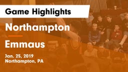 Northampton  vs Emmaus  Game Highlights - Jan. 25, 2019