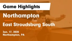 Northampton  vs East Stroudsburg  South Game Highlights - Jan. 17, 2020
