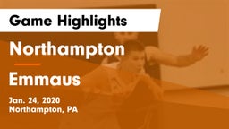 Northampton  vs Emmaus  Game Highlights - Jan. 24, 2020