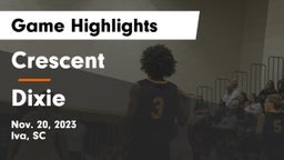 Crescent  vs Dixie  Game Highlights - Nov. 20, 2023