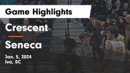 Crescent  vs Seneca  Game Highlights - Jan. 5, 2024