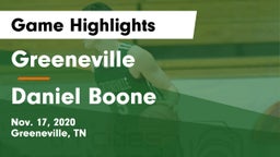 Greeneville  vs Daniel Boone  Game Highlights - Nov. 17, 2020