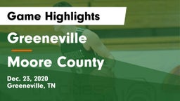 Greeneville  vs Moore County  Game Highlights - Dec. 23, 2020