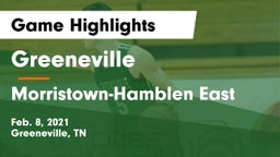 Greeneville  vs Morristown-Hamblen East  Game Highlights - Feb. 8, 2021