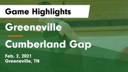 Greeneville  vs Cumberland Gap  Game Highlights - Feb. 2, 2021