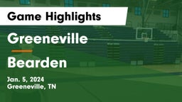 Greeneville  vs Bearden  Game Highlights - Jan. 5, 2024