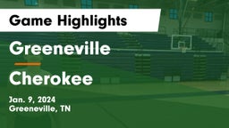 Greeneville  vs Cherokee  Game Highlights - Jan. 9, 2024
