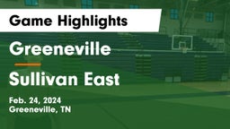 Greeneville  vs Sullivan East  Game Highlights - Feb. 24, 2024