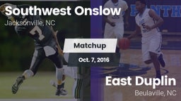 Matchup: Southwest Onslow Hig vs. East Duplin  2016