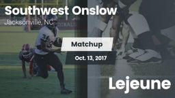 Matchup: Southwest Onslow Hig vs. Lejeune  2017