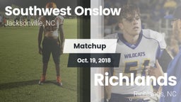 Matchup: Southwest Onslow Hig vs. Richlands  2018