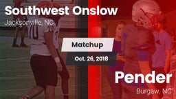 Matchup: Southwest Onslow Hig vs. Pender  2018