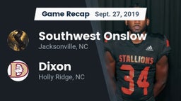 Recap: Southwest Onslow  vs. Dixon  2019
