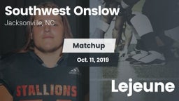 Matchup: Southwest Onslow Hig vs. Lejeune 2019
