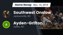 Recap: Southwest Onslow  vs. Ayden-Grifton  2019